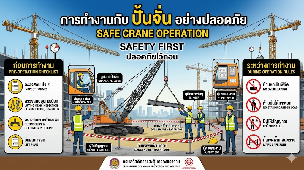 การทำงานกับ ปั้นจั่น อย่างปลอดภัย