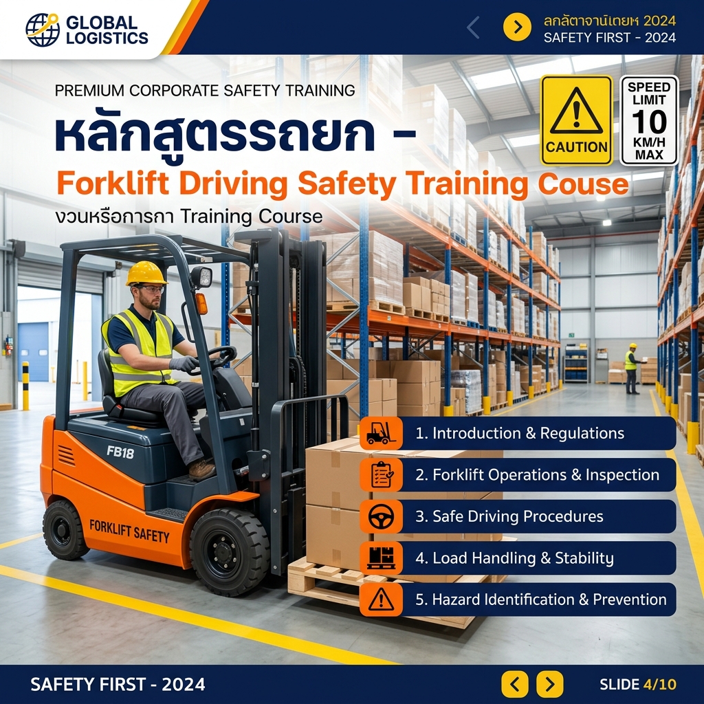ความปลอดภัยในการทำงานและการบังคับรถยก (Forklift)