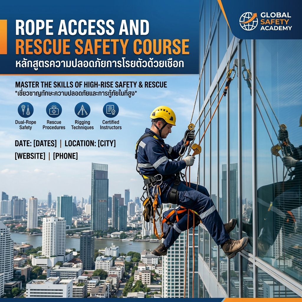 ความปลอดภัยในการทำงานโดยใช้เชือกและกู้ภัย (Rope Access Safety)